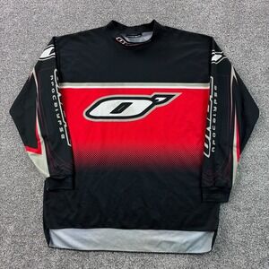 Vintage O'neal Racing Apocalypse‎ Jersey Mens XL Black Red Long Sleeve Motocross
